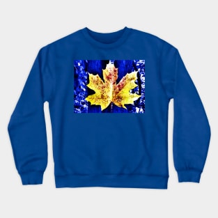 Maple Leaf in Blue Nature Crewneck Sweatshirt